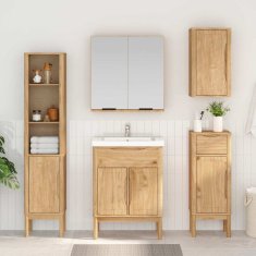 Vidaxl Visoka kopalniška omara FLORO Voskast rjav 35 x 30 x 160 cm