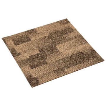 Vidaxl Talna preproga 20 szt. Rjava 50 x 50 cm PP