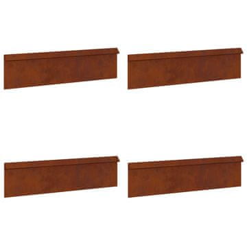 Vidaxl Ograja za polže 4 szt. Rjav 100 x 3,5 x 25 cm