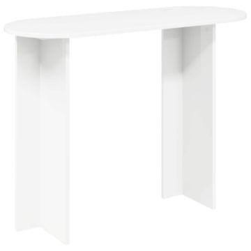 Vidaxl Konzolna miza Bela 100 x 39,5 x 75 cm Inženirski les