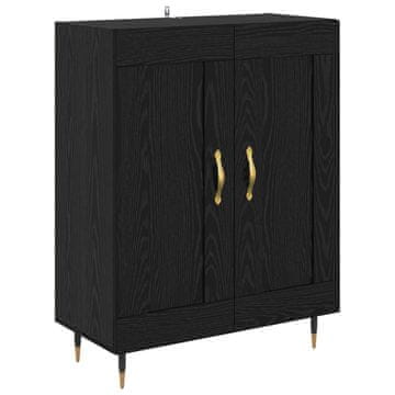 Vidaxl Strani šal Črna Orehovina 69,5 x 34 x 90 cm Konstruiran les