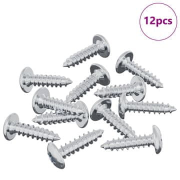 Vidaxl Vijak 12 szt. srebrna M4 x 16 mm Jeklo