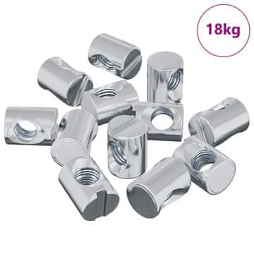 Vidaxl Matica sodi 3462 szt. srebrna M6 x 13 mm elezo