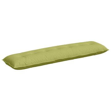 Vidaxl Poglavni vzglavnik Svetlo zelena 200 x 19 x 50 cm blago