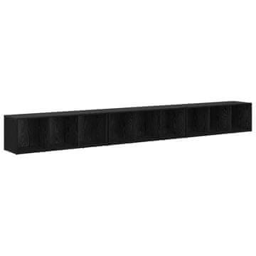 Vidaxl Komplet TV omaric 3 szt. Črna Orehovina 37 x 35 x 107 cm