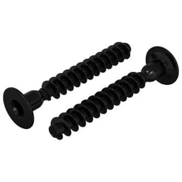Vidaxl Vijačna kapa 2 szt. Črna M5 x 40 mm elezo
