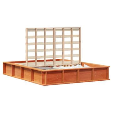 Vidaxl Konstrukcija postelje Voskast rjav 160 x 200 cm