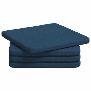 Vidaxl Sedežne blazine 4 szt. Modra 40 x 40 x 3 cm blago