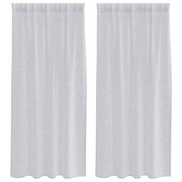Vidaxl Voile zavesa 2 szt. Svetlo siva 175 x 140 cm Poliester