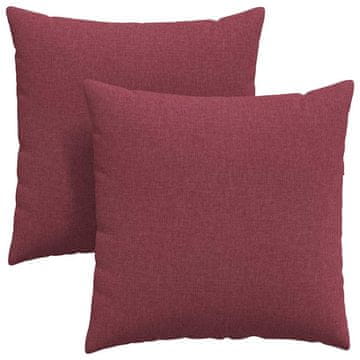 Vidaxl Blazine za kavč 2 szt. Vinorodna rdeča 60 x 60 cm blago