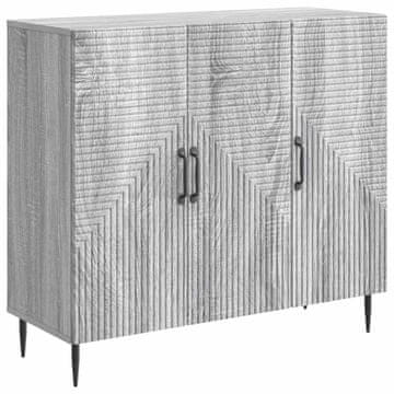 Vidaxl Strani šal Siva Sonoma 89 x 34,5 x 80 cm Inženirski les