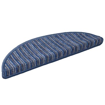 Vidaxl Samolepilni stopniščni tepihi 15 szt. Modra 56 x 17 x 3 cm