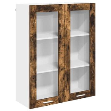 Vidaxl Viseča omarica Dimljeni oreh 80 x 31 x 100 cm Konstruiran les