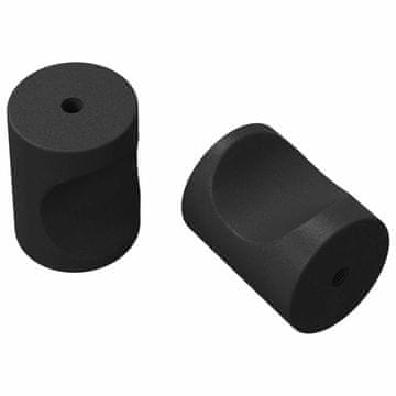 Vidaxl Ročaji za omare 2 szt. Črna M4 x 12 mm elezo