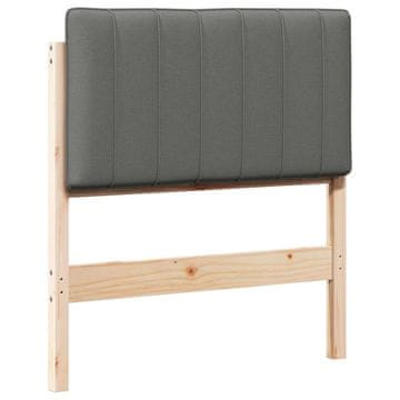 Vidaxl Tapecirano vzglavje z vzglavjem Rjava in svetlo siva 80 cm