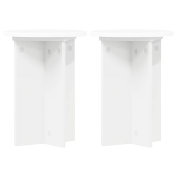 Vidaxl Stojalo za rastline 2 kos Bela Ø29,5 x 40 cm Inženirski les