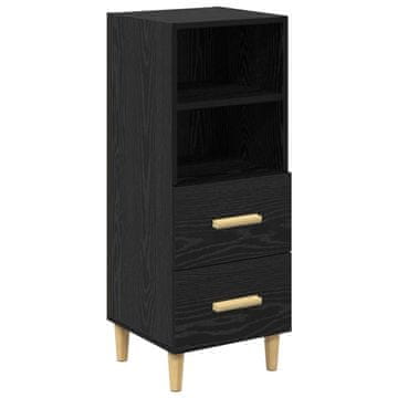Vidaxl Strani šal Črni hrast 34 x 34.5 x 90 cm Inženirski les