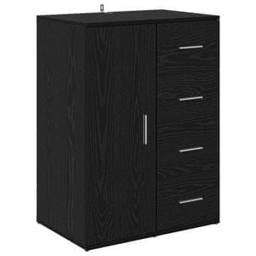 Vidaxl Strani šal Črna Orehovina 59 x 39 x 80 cm Konstruiran les