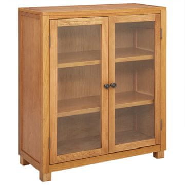 Vidaxl Za omarice s polico Rjava 80 x 35 x 95 cm Masivno hrastovo les