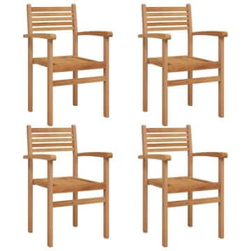Vidaxl Stol 4 szt. Rjava 56 x 55 x 90.5 cm Trden tikov les