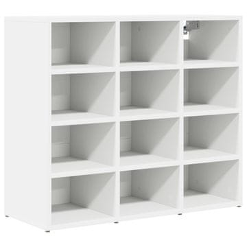 Vidaxl Omara za čevlje s polico Bela 77,5 x 30 x 67 cm Konstruiran les