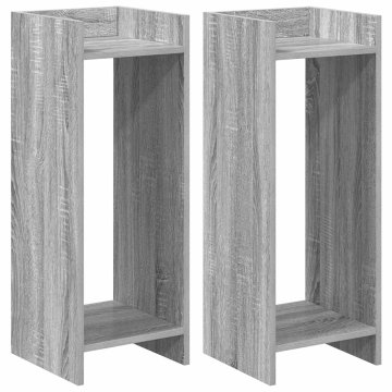 Vidaxl Stojalo za rastline 2 kos Siva Sonoma 30 x 30 x 80 cm