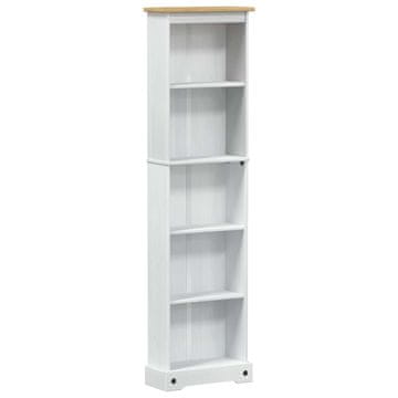 Vidaxl Knjižna omara Bela 46 x 20 x 170 cm Masivno borovo les