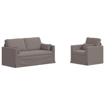 Vidaxl Kavčna garnitura 2 szt. Taupe 158 x 78 x 80 cm blago