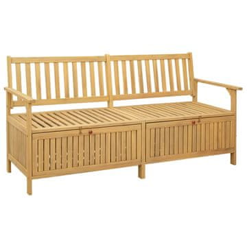 Vidaxl Klop s prostorom za shranjevanje 170 x 63 x 84 cm Trdna akacija