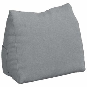 Vidaxl Poglavni vzglavnik Svetlo siva 45 x 20 x 35 cm blago
