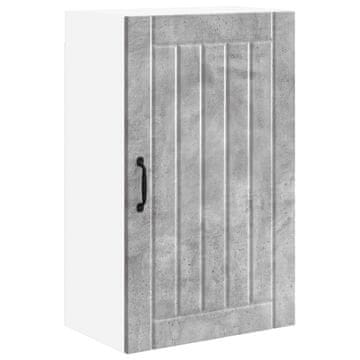 Vidaxl Omarica na steni LUCCA Betonsko siva 50 x 31 x 80 cm