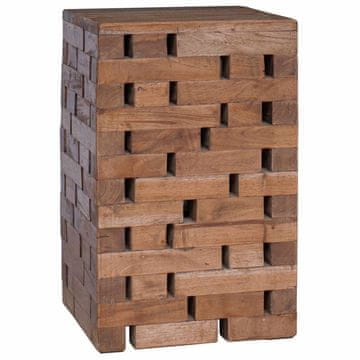 Vidaxl Stolica Naravna 29 x 29 x 48 cm Trden predelan les