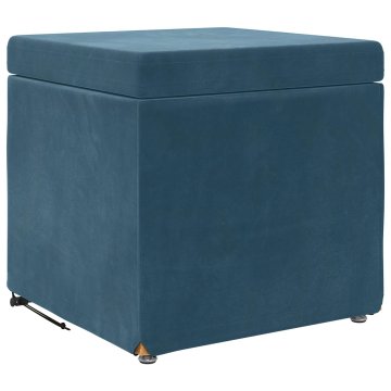 Vidaxl Stolica Modra 41 x 41 x 40 cm Samet in Umetno Leseno