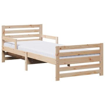 Vidaxl Okvir postelje z raztegljivim vzmetnico Rjava 80 x 200 cm