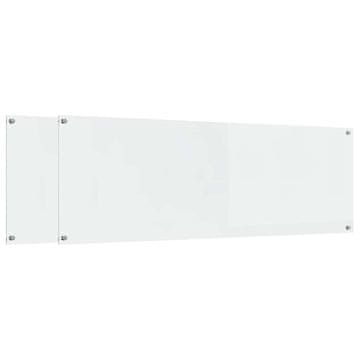 Vidaxl Kuhinjski panel 2 szt. Transparentno 120 x 40 cm kaljeno steklo