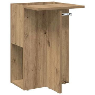 Vidaxl Stranska miza Umetni hrast 35 x 40 x 55 cm Konstruiran les