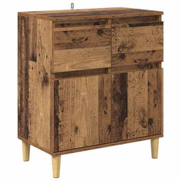 Vidaxl Strani šal s predalom Star les 60 x 35 x 70 cm Konstruiran les