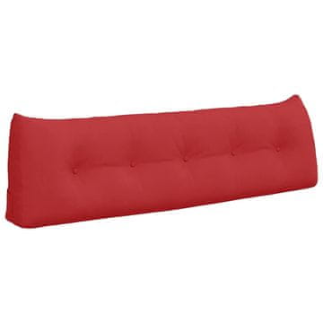 Vidaxl Poglavni vzglavnik Rdeča 160 x 24 x 50 cm blago