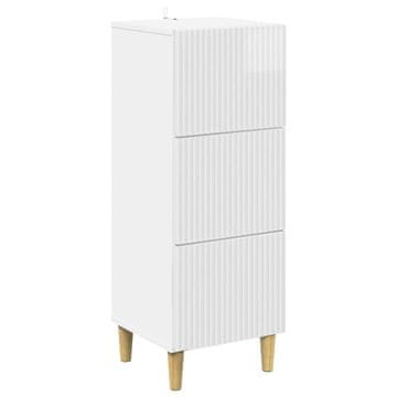 Vidaxl Predalna omara Bela visok sijaj 33 x 34,5 x 90 cm