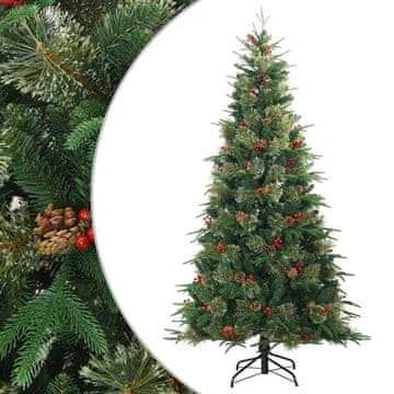 Vidaxl Umetno Zložljivo Božično Drevo Zelena 180 cm PVC, PE in jeklo