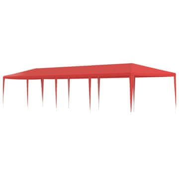 Vidaxl Zabavni šotor Rdeča 1200 x 300 x 255 cm PE in jeklo