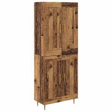 Vidaxl Visok predalnik Star les 69,5 x 34 x 180 cm Konstruiran les