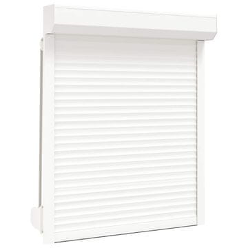 Vidaxl Rolo zaslon Bela 100 x 130 cm Aluminij in poliuretan