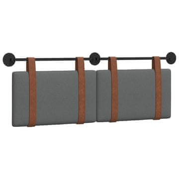 Vidaxl Visoki naslon za glavo Temno siva 130 x 55 x 5 cm Antikni PU