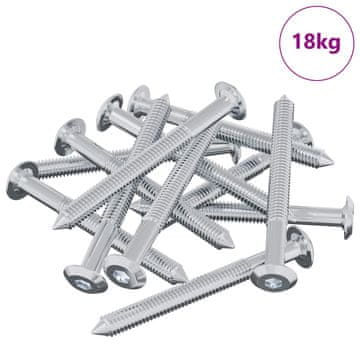 Vidaxl Vijak 1600 szt. srebrna M6 x 60 mm Jeklo
