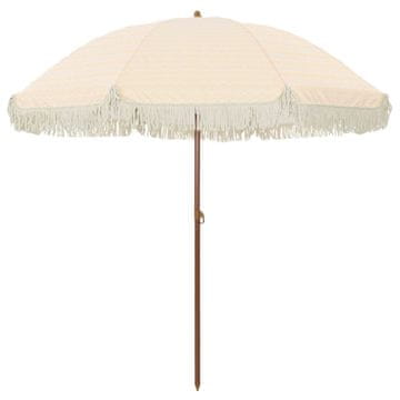 Vidaxl Plažni dežnik 205 x 205 x 210 cm Poliester in jeklo Okrogla