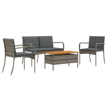 Vidaxl Vrtni set z blazino jeklo