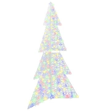 Vidaxl Božično drevo med 240 LED večbarvno 180 cm Akril