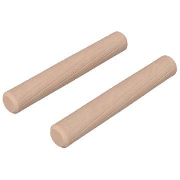 Vidaxl Leseni zatiči 2 szt. Naravna Ø 6 x 40 mm Masivno les