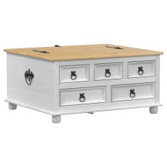 Vidaxl storage box Bela 90 x 78 x 45 cm Masivno borovo les